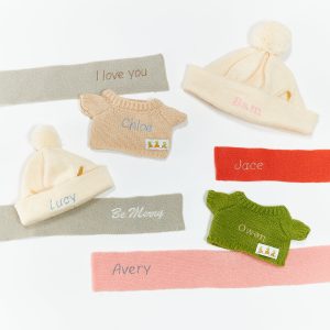 Wee Kiddo the Lamb with Tan Sweater- White