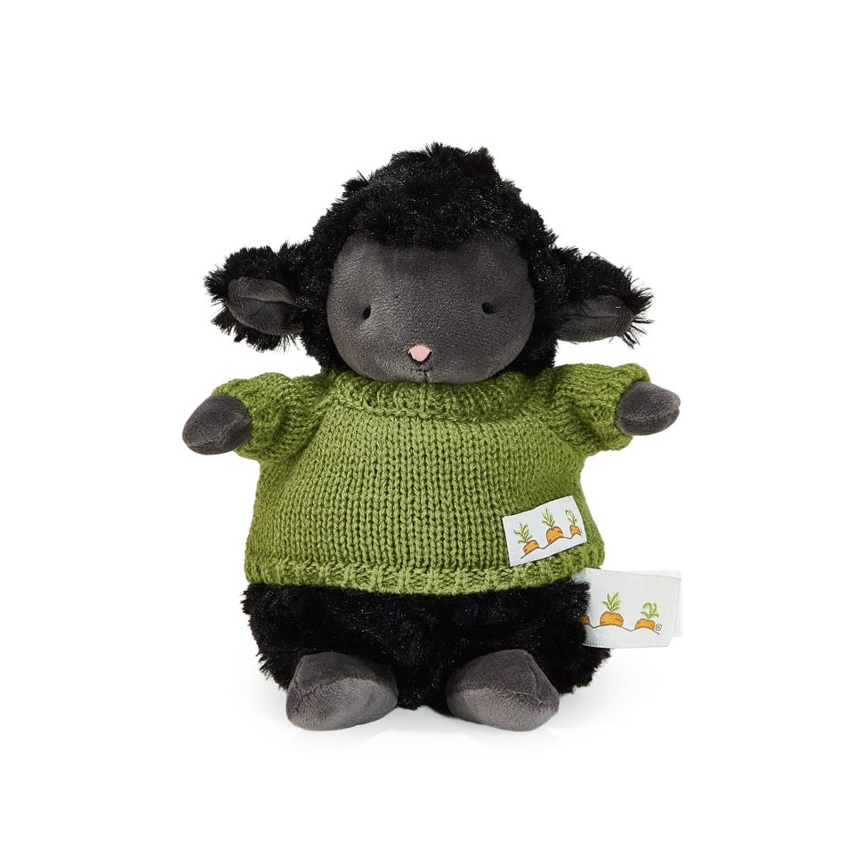 Wee Kiddo the Lamb with Green Sweater- Black